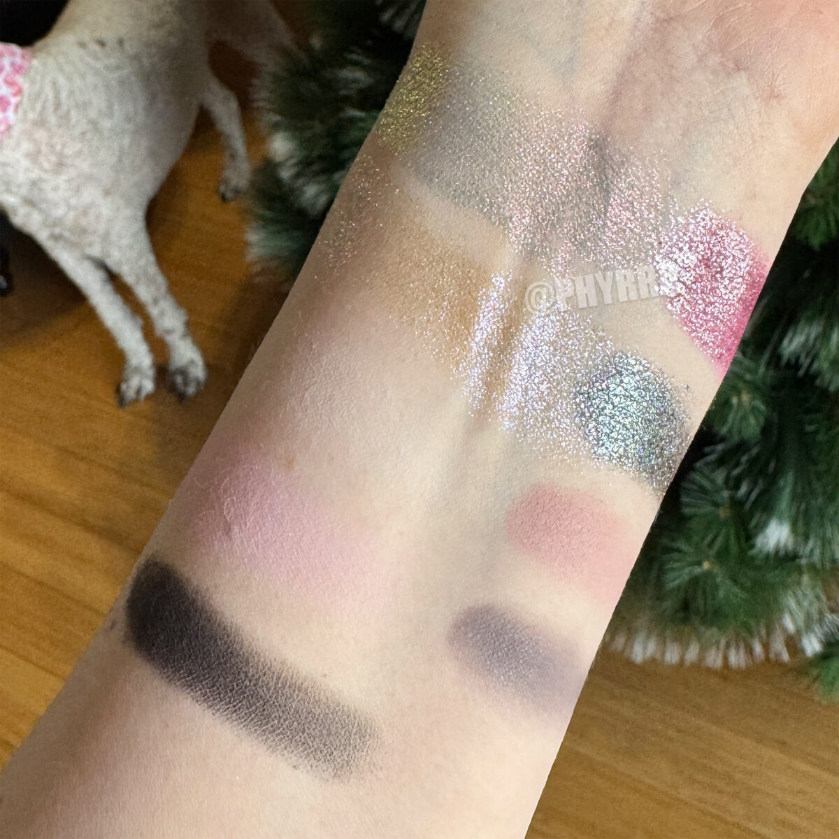 Bellabeautebar Morally Grey Swatches on Pale Skin Indoors in Indirect Natural Light