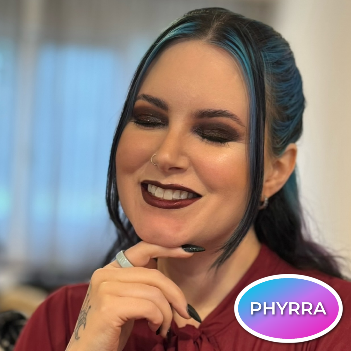 Black and Red Multichrome Indie Makeup Inspiration