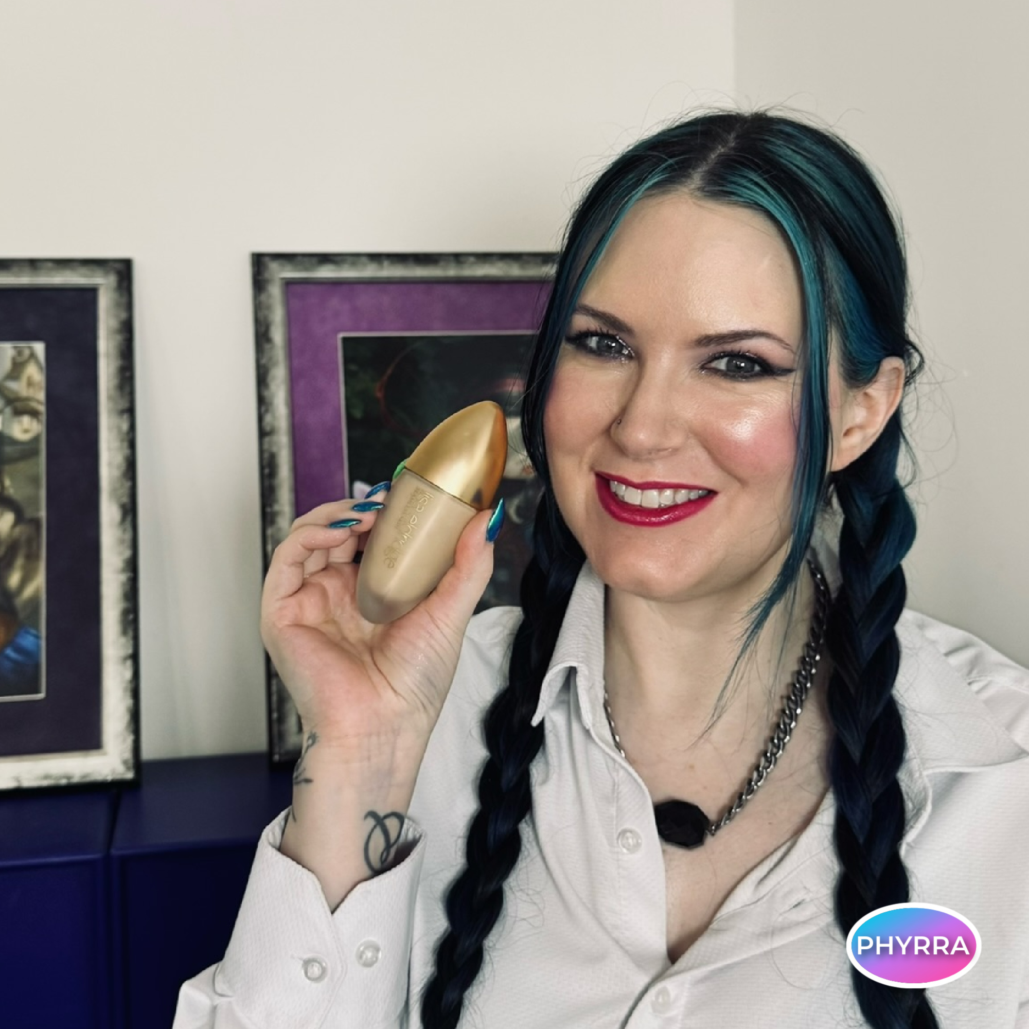 Cordelia is wearing Lisa Eldridge 2.5 Olive Seamless Skin Foundation