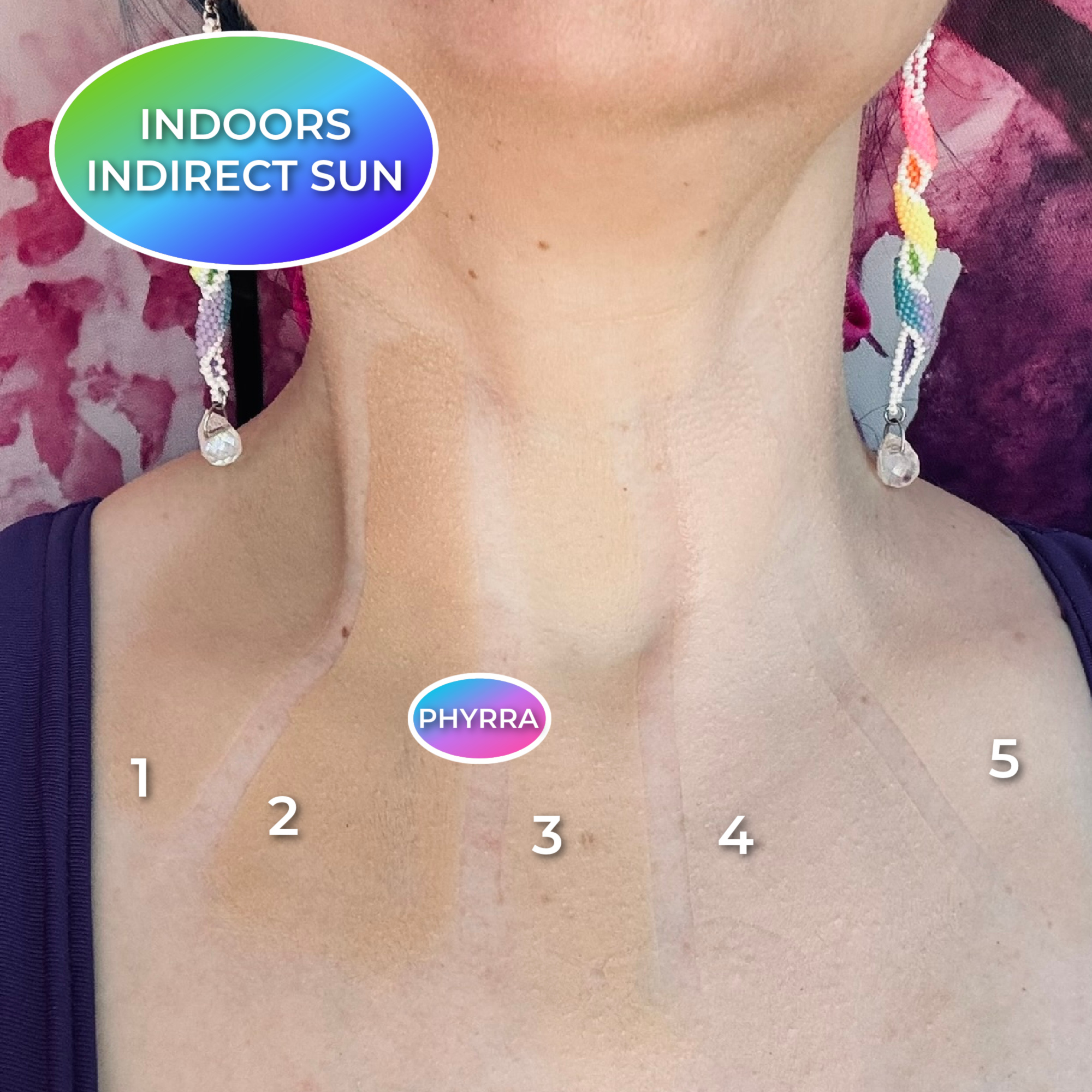 About Face F2 Olive vs Lisa Eldridge 2.5 Olive neck swatches on very fair olive skin tone