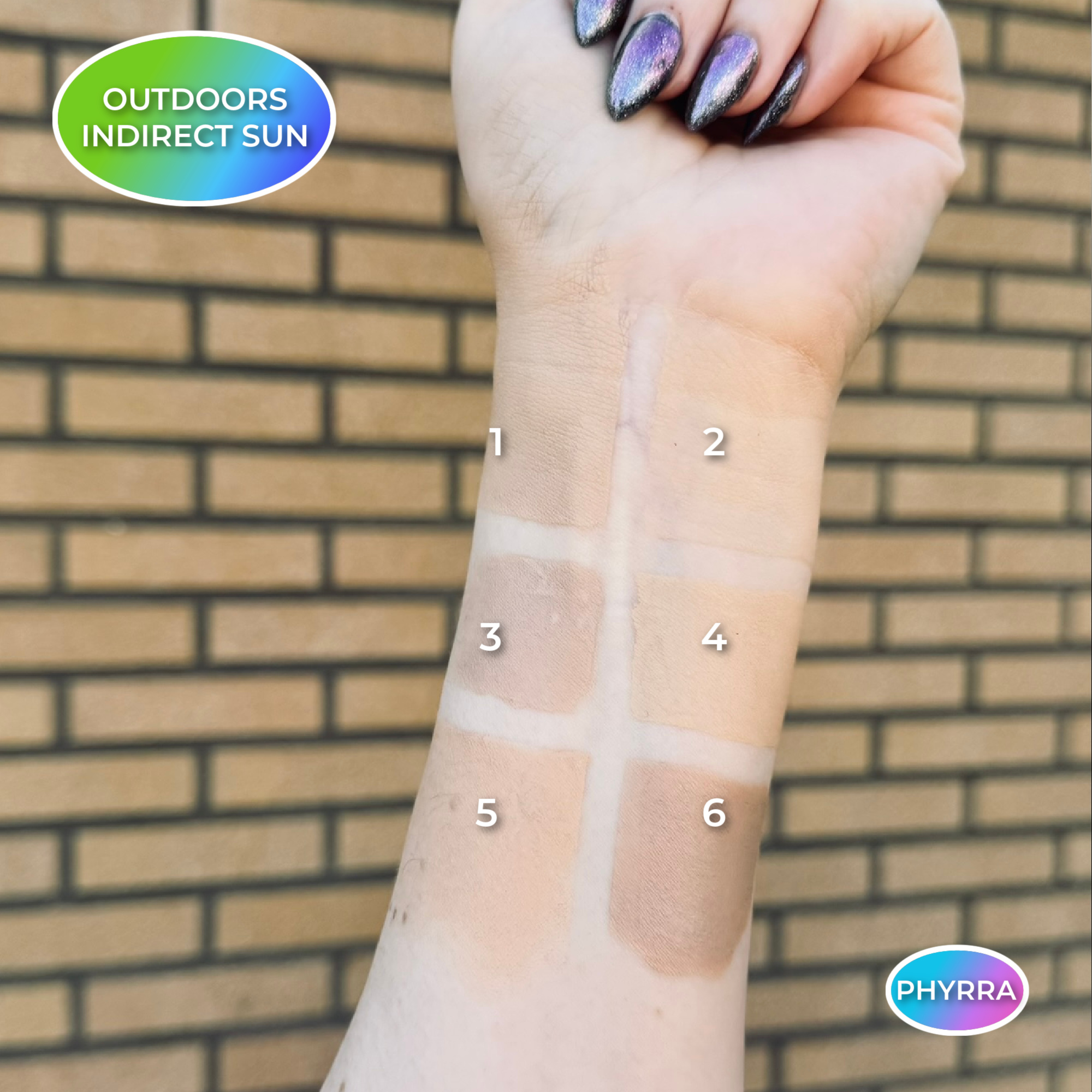 About Face F1 Olive the Illusionist Concealer comparison swatches on pale olive skin